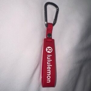 Lululemon Athletica Red Carabiner Keychain